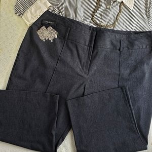 Lane Bryant, dark gray, smooth front dress pants